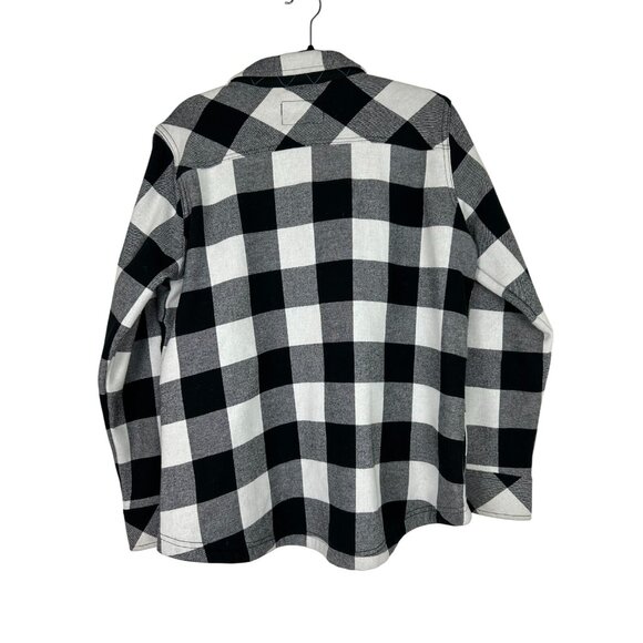 ORVIS Men's size XL Shirt Jacket Plaid Fleece Lined Snap Front Pocket classic - Picture 2 of 13